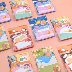 Cartoon Jenga Sticky Notes Message Memo Paper