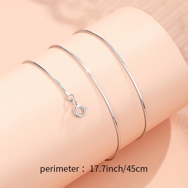 925 Sterling Silver Necklace Women's Clavicle Chain Variety Of Chain Types