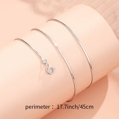 925 Sterling Silver Necklace Women's Clavicle Chain Variety Of Chain Types