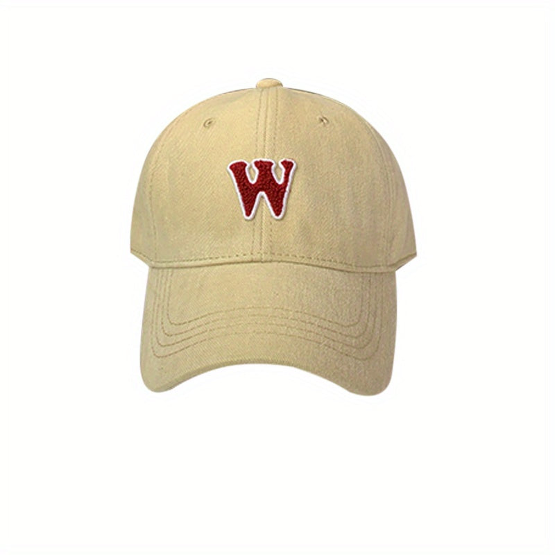 W Embroidery Baseball Cap Casual Women Sun Hat Outdoor Sunscreen Sports Hats