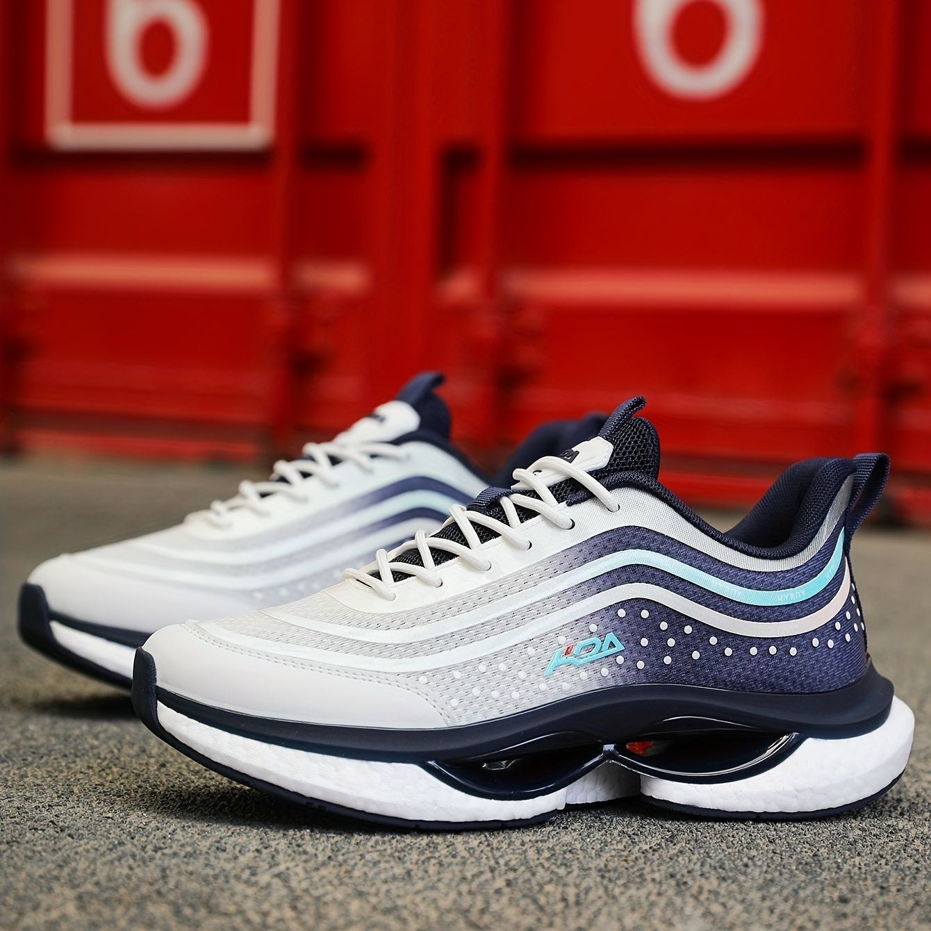 Men's Striped Running Shoes Breathable ETPU Sole