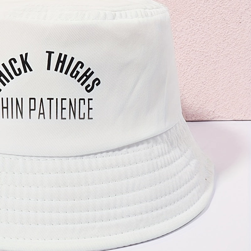 Thick Thighs Print Bucket Hat Unisex Beach Travel Sun Hat