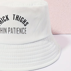 Thick Thighs Print Bucket Hat Unisex Beach Travel Sun Hat