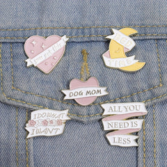 Cartoon Love Moon Star Brooch Couple Brooch Gift Men