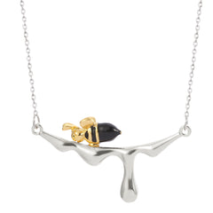 Bee & Water Drop Honey Necklace Men's Pendant