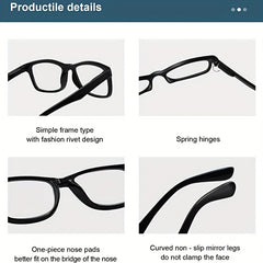Men's Retro Reading Glasses Anti Light Protective Eyeglasses