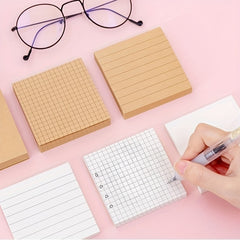 80 Sheets 2pcs Sticky Notes Set Horizontal Lines Self Stick Office Stickers