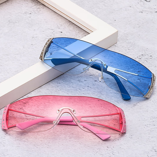Y2K Wrap Around Sunglasses Gradient Lens Eyewear