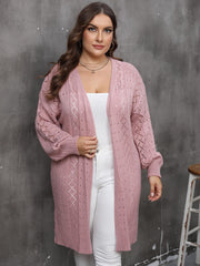  Hollow Out Long Sleeve Cardigan