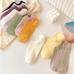 Women's 10 Pairs Low Cut Ankle Socks Soft & Lightweight Solid Socks
