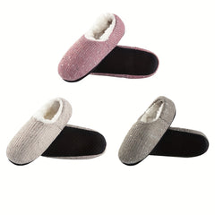 2 Pairs Plush Lined Floor Socks Soft & Warm Women's Stockings