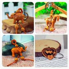 3D Elephant Keychain Cartoon Horse Keychain Pendant