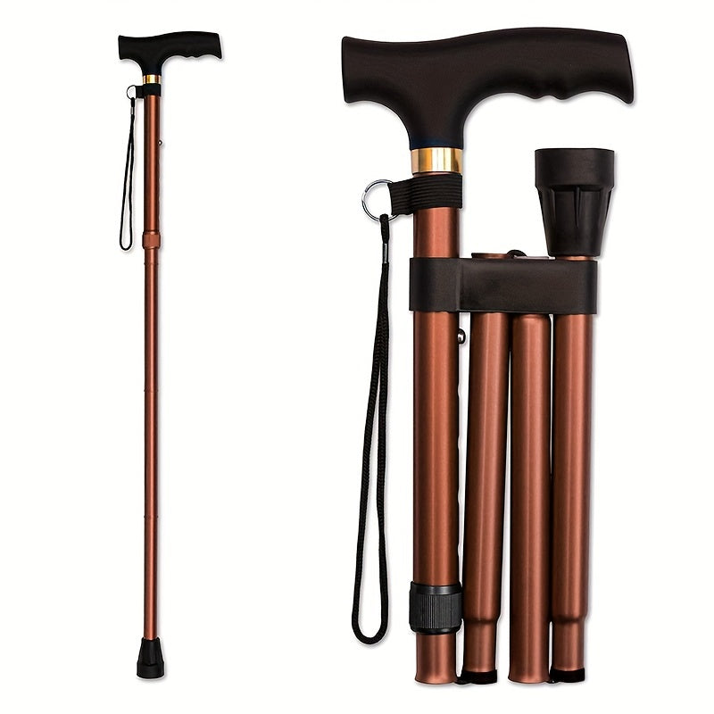 4-Section Aluminum Climbing Stick with Storage Bag for Outdoor Camping & Hiking