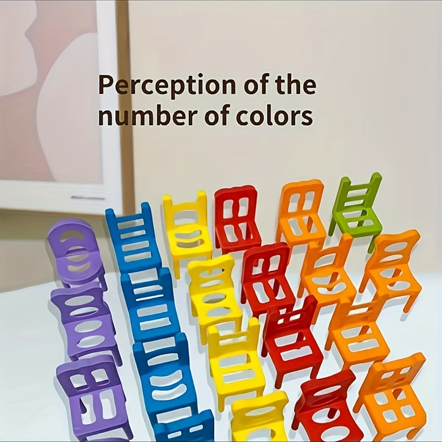 24pcs Stacking Chairs Educational Stacking Toys Layered Stacking Toys