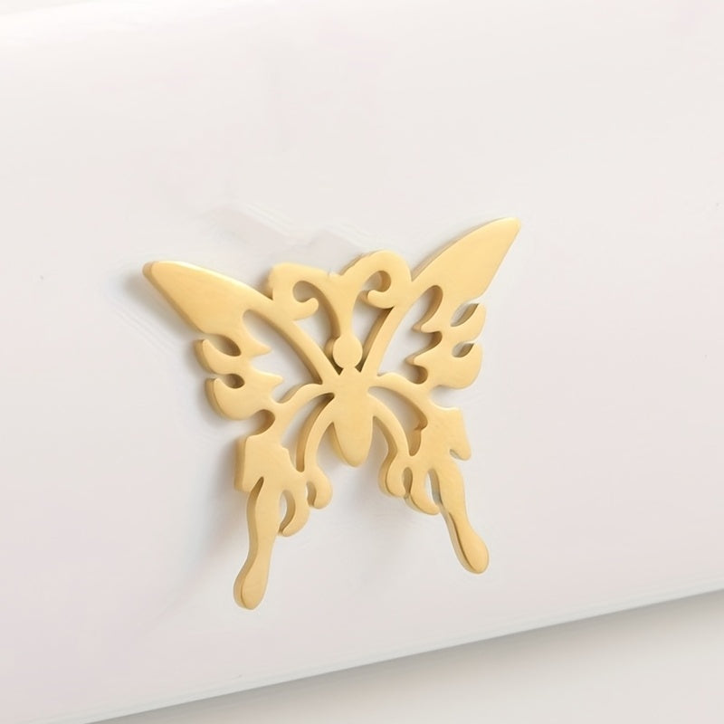 Animal Titanium Steel Butterfly Brooch Suit Decoration Corsage