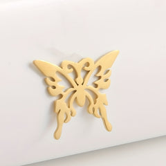 Animal Titanium Steel Butterfly Brooch Suit Decoration Corsage