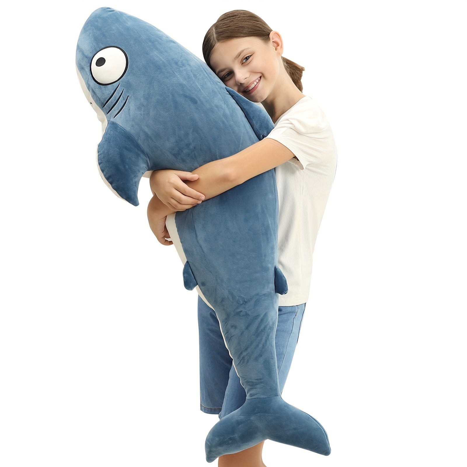 121cm Big Shark Plush Hugging Pillow Ocean Fish Doll Gift