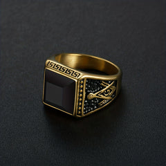 Men's Vintage Lettering Ring