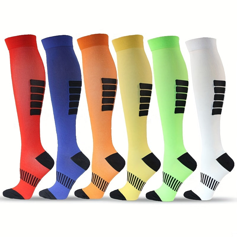 6 Pairs Men's Cartoon Thigh Compression Socks