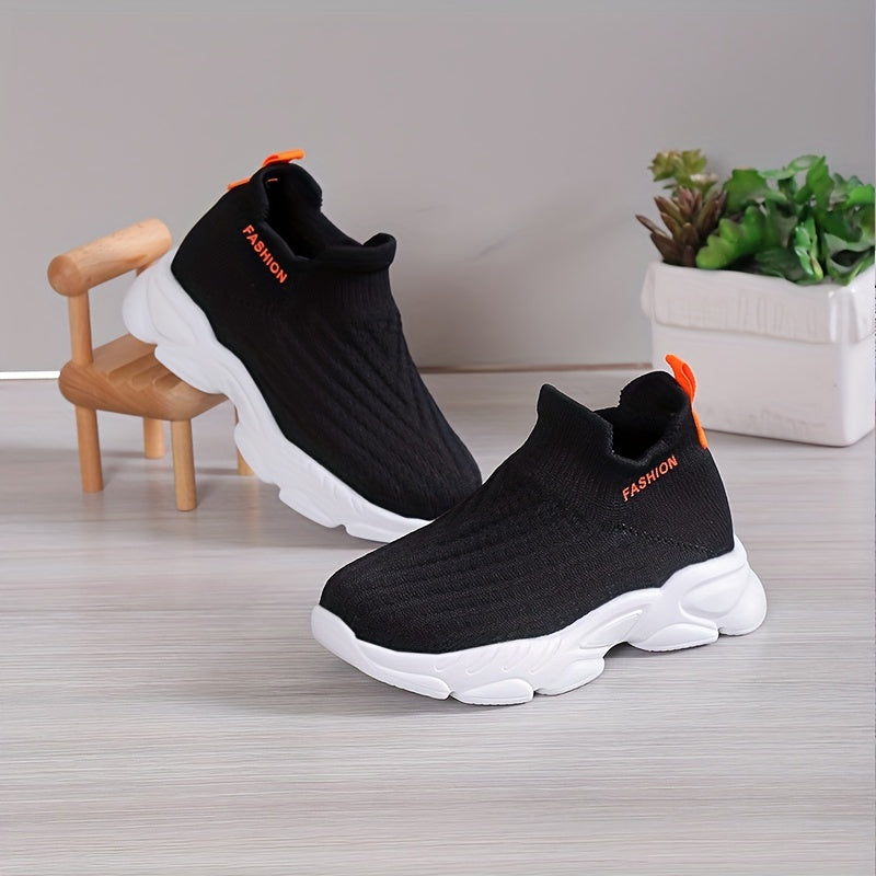 Boys Slip On Sneakers Breathable Woven Shoes for Outdoor Activities