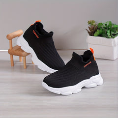 Boys Slip On Sneakers Breathable Woven Shoes for Outdoor Activities