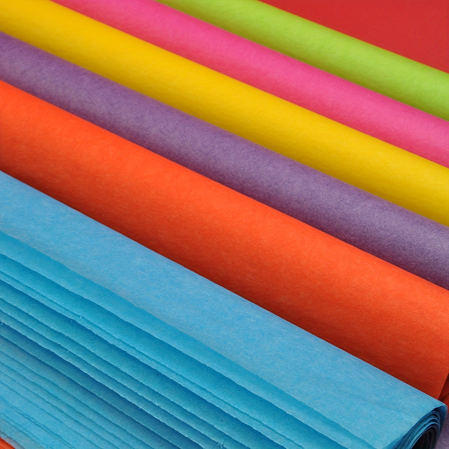 Rainbow Series Tissue Wrapping Paper Large Size 50 Sheets 8x66cm
