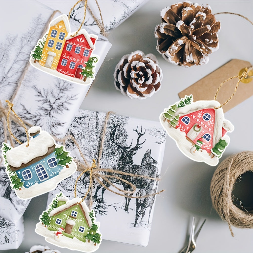6pcs Snowhouse Hanging Ornament Christmas Tree Decoration