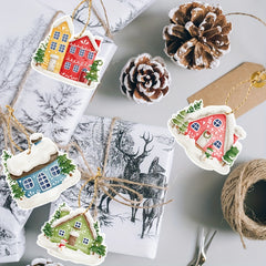 6pcs Snowhouse Hanging Ornament Christmas Tree Decoration