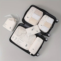 6pc Zipper Travel Storage Bag Mesh Clothing Sort