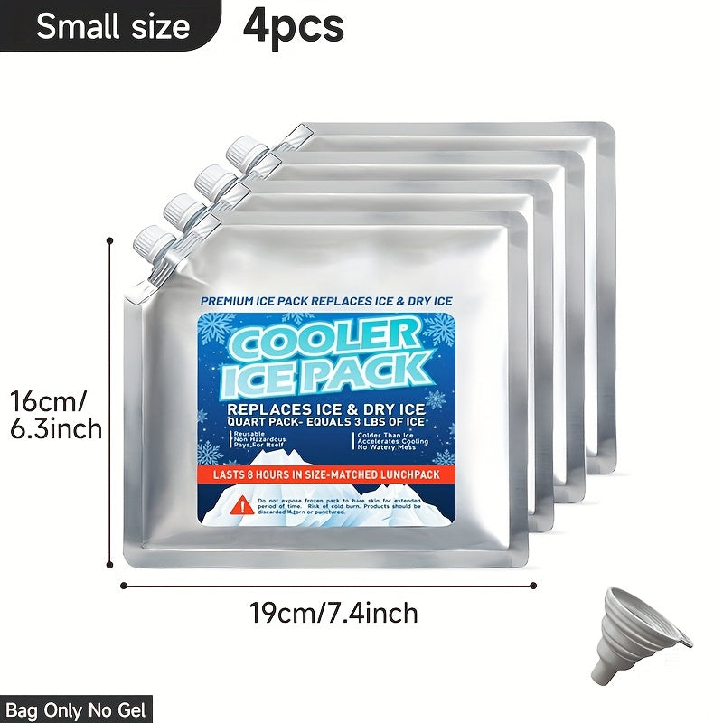 3pcs 4pcs Reusable Ice Pack Keep Cooler Bags Fresh
