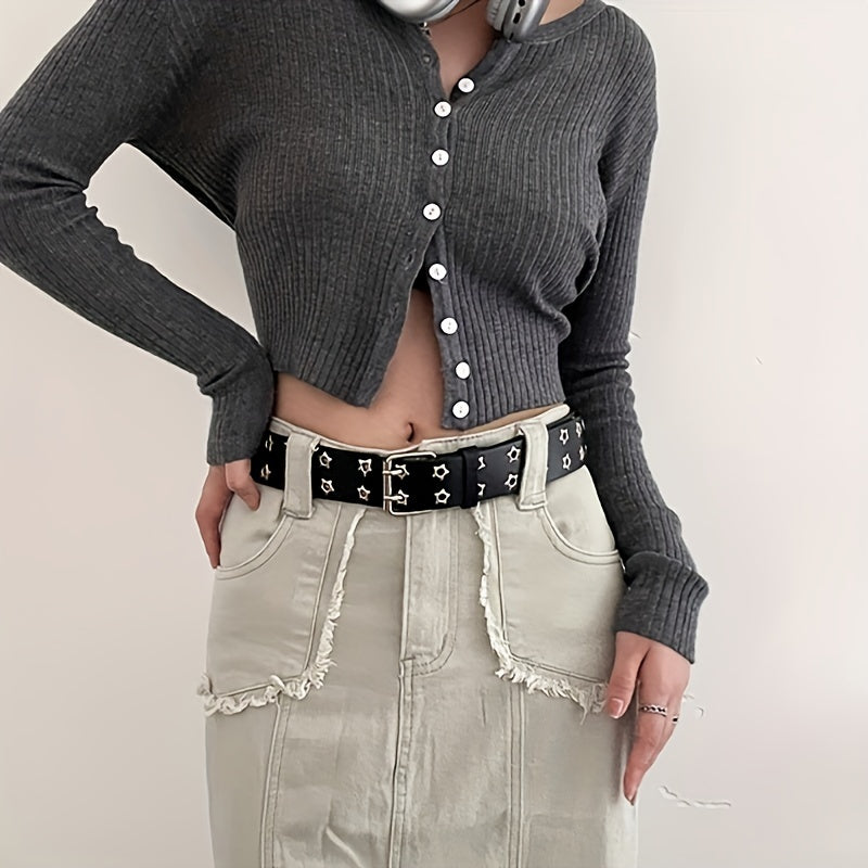 Star Eyelet Belt For Women Men Unisex Party Belt