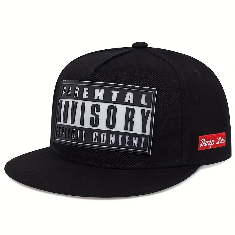 Advisory Patch Snapback Hat Hip Hop Block Baseball Cap Unisex