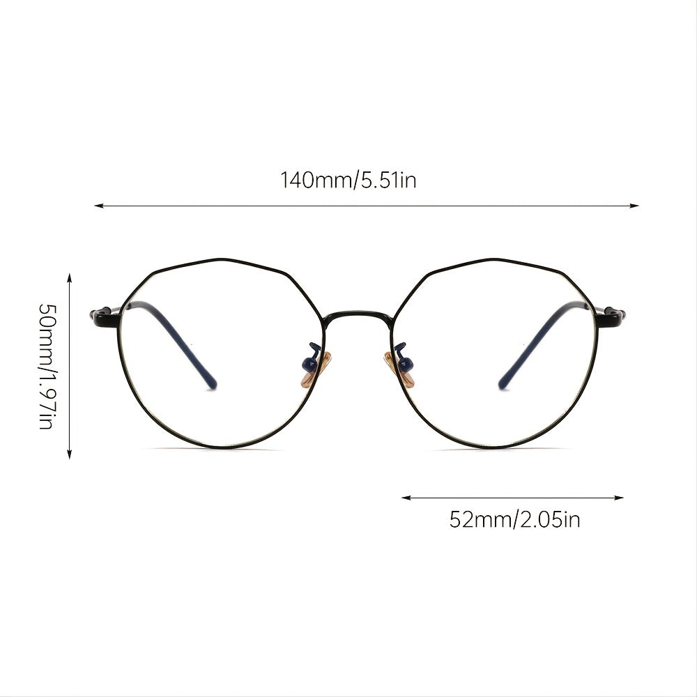Round Frame Spectacles Lens Thin Temple Frame Glasses