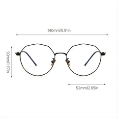 Round Frame Spectacles Lens Thin Temple Frame Glasses