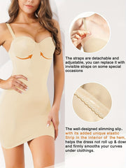 SCARBORO Full Slip Shapewear Smooth Tummy Control Backless Sling Dress