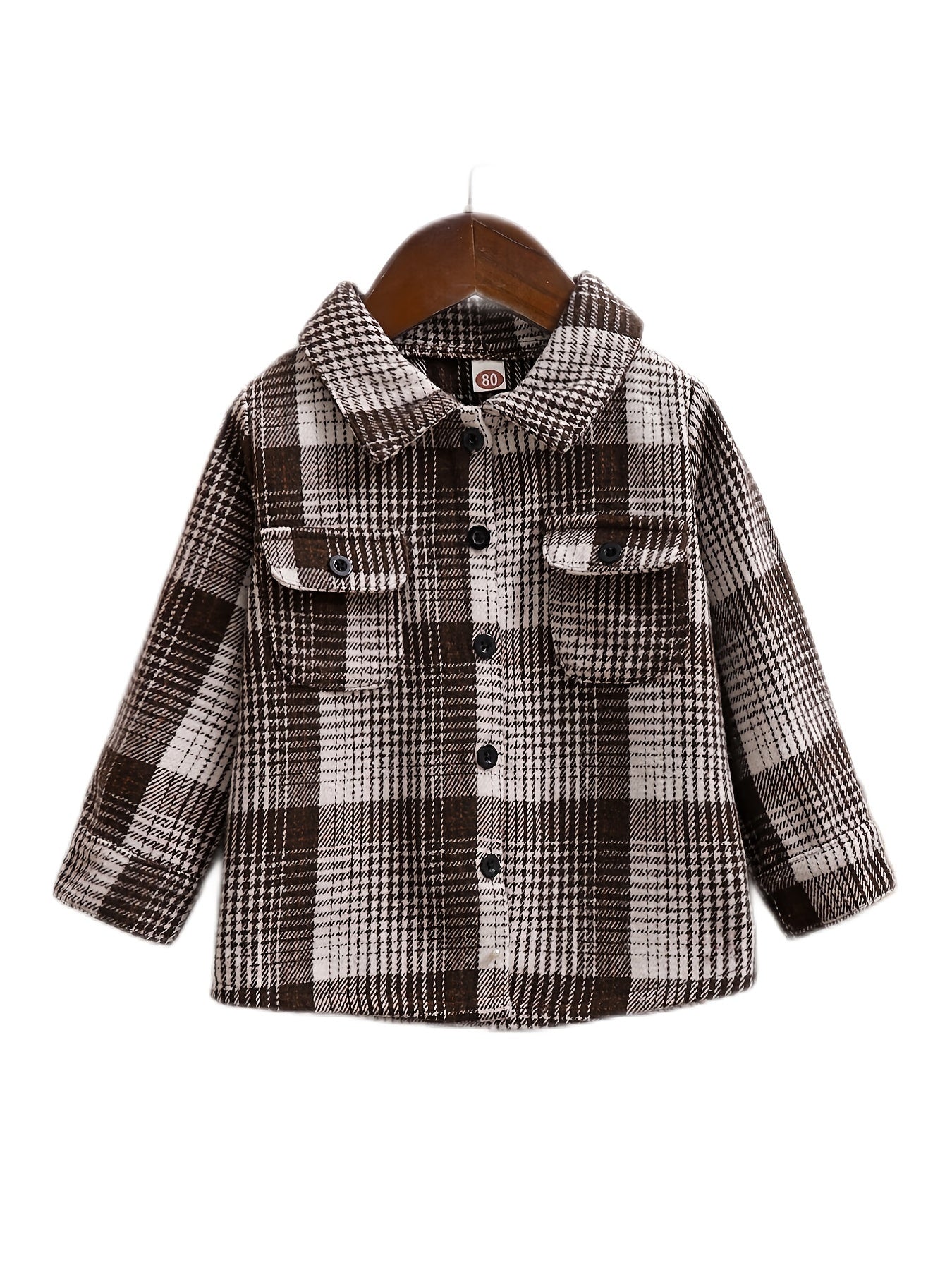 Toddler Plaid Flannel Shirt Long Sleeve Casual Fall Winter Coat Top