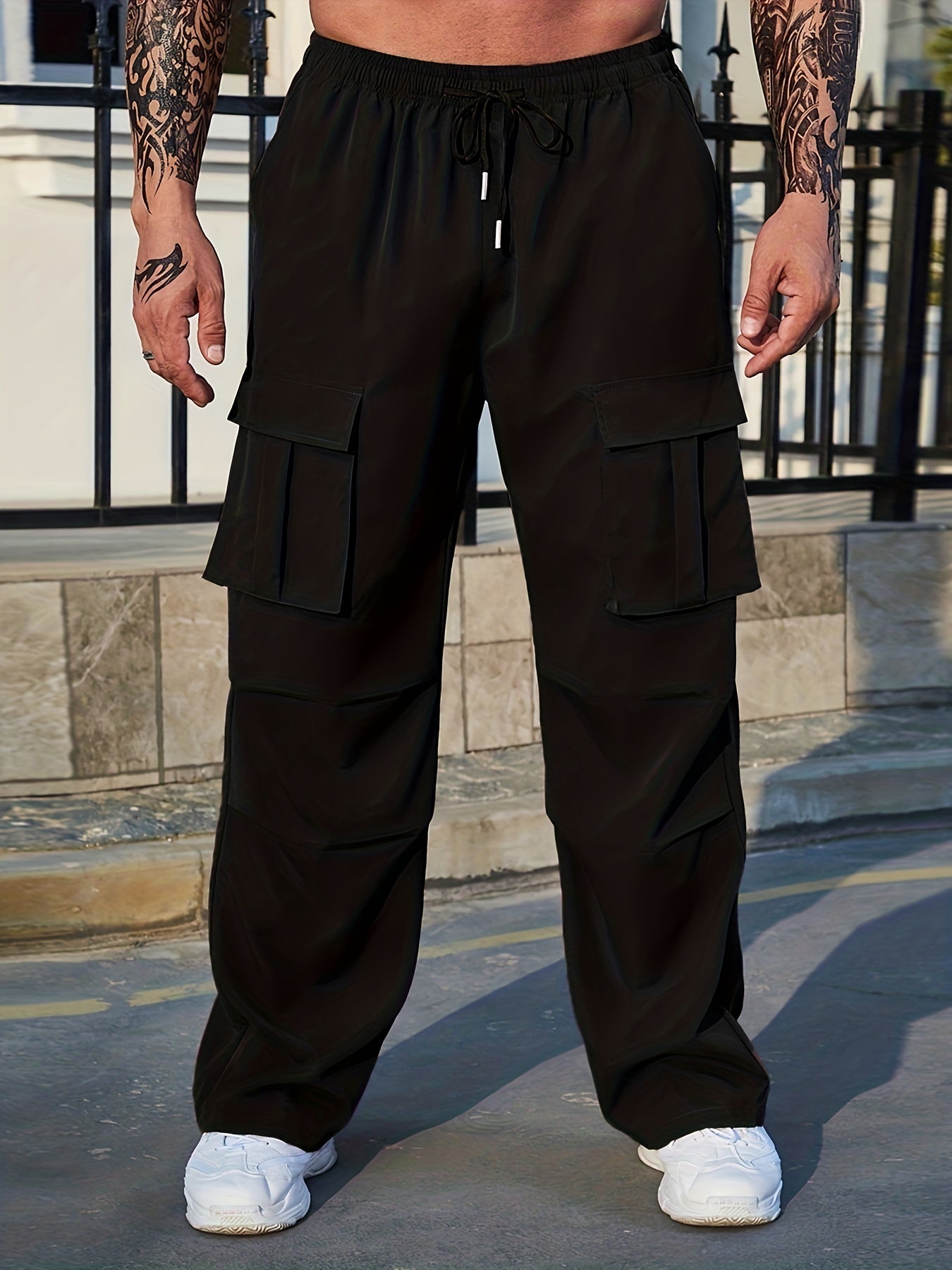 Men's Cargo Pants Active Straight Leg Loose Pants