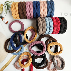 20pcs Multicolor Hair Tie Fancy Textured Elastic Headbands Hair Rope