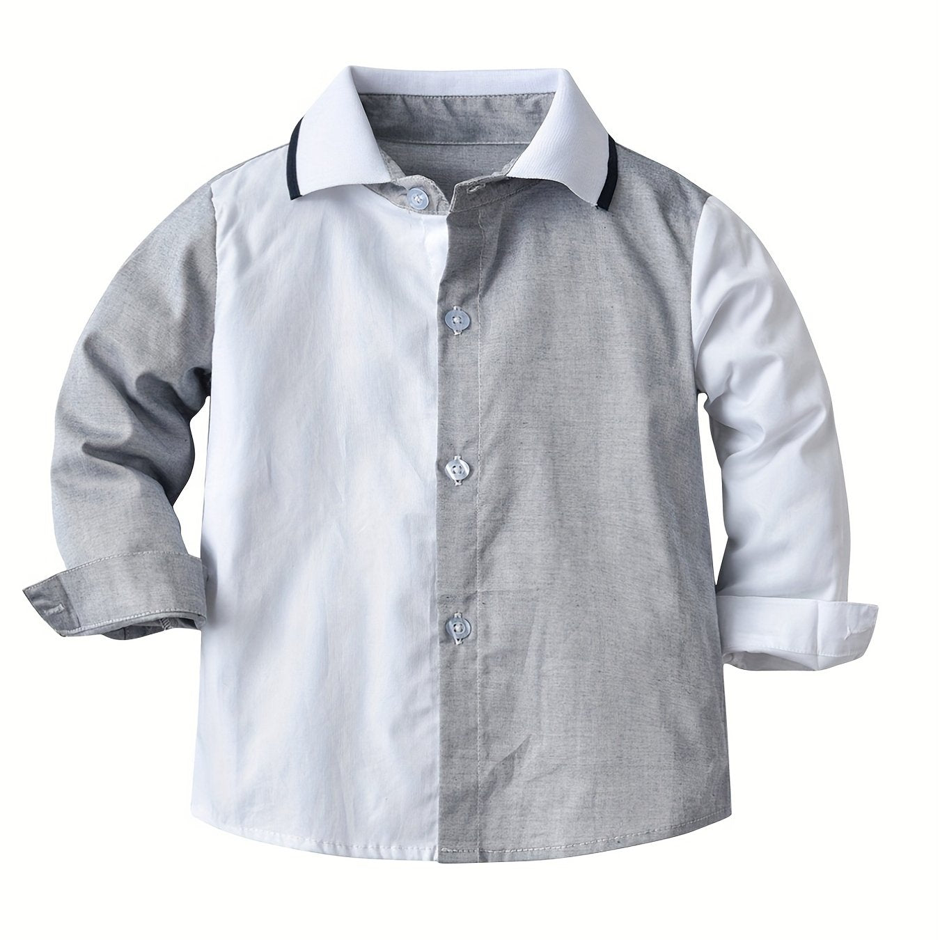Boys Casual Long Sleeve Lapel Shirt for Summer Outdoor
