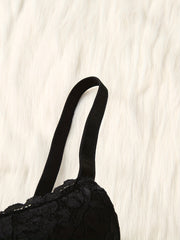  Bra Women's Plus Floral Lace Tassel Molded Cup Full Cover Comfort Bra
