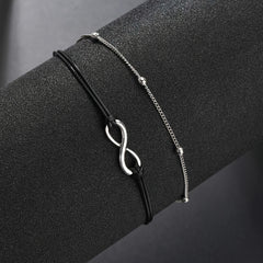 Vintage Style Stackable Anklet Set for Women