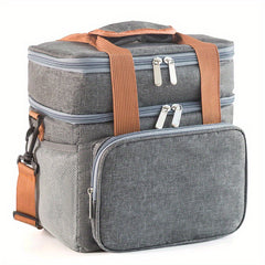 Large Capacity Double Layer Picnic Bag for Outdoor Travel