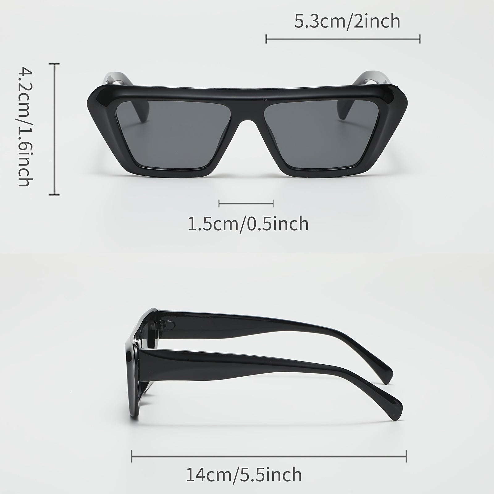 Cat Eye Sunglasses Gradient for Women Men Outdoor Sunshade Square Glasses