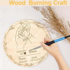 5 Pack 12" Wooden Hoops with Circular Cutouts for DIY Crafts and Home Decoration