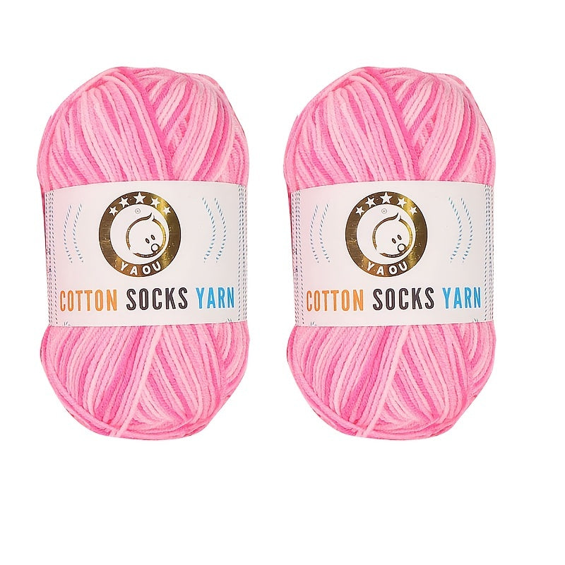 2pcs Sock Yarn Combed Yarn 3 strand for Knitting Crochet