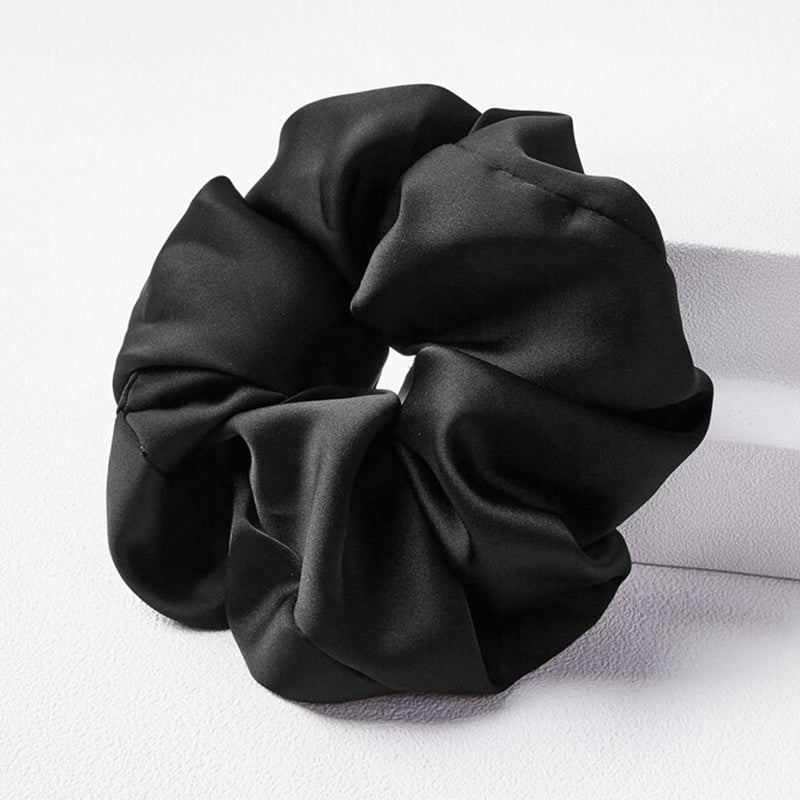 Oversized Satin Chiffon Hair Tie Multicolor Solid Large Hair Tie
