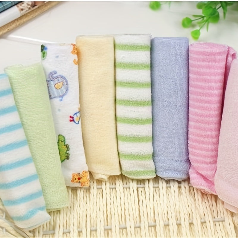 Infant Square Towel Bib Handkerchief Baby Washcloth Eight Bath Towels