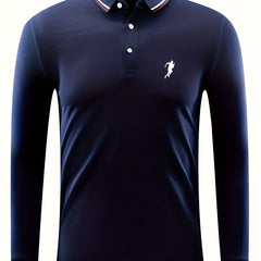 Men's Running Print Shirt Casual Long Sleeve Shirt for Outdoor Spring Fall