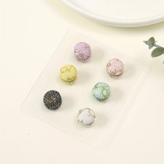 6pcs Candy Hijab Magnetic Pins Sequin Strength Magnetic Scarf