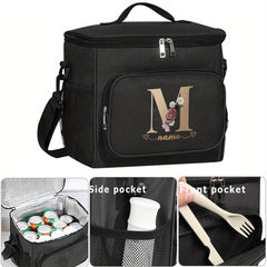 Canvas Square Hand Wash Lunch Bag with Cooler Box for Women's Work